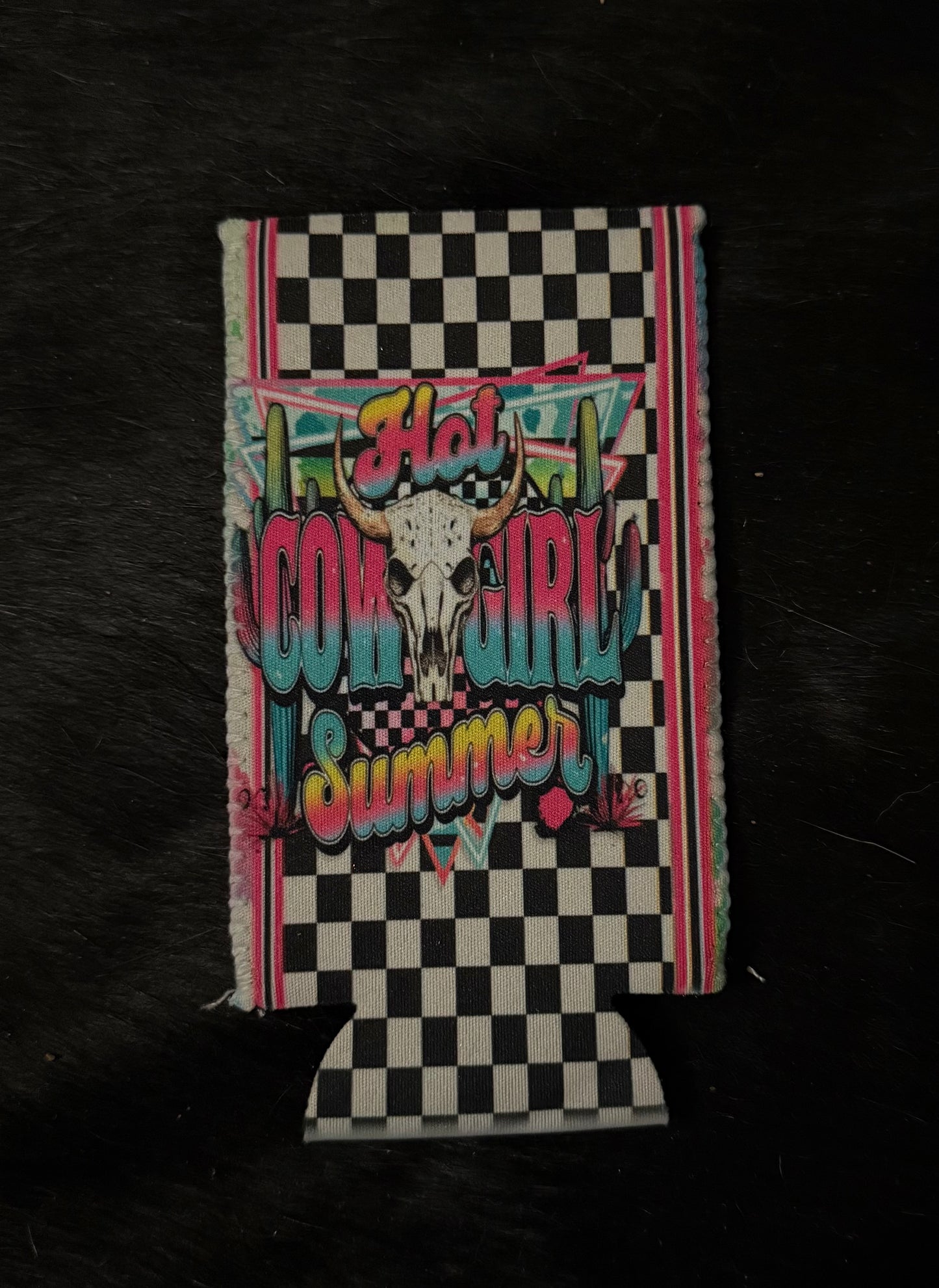 Checkered Koozie