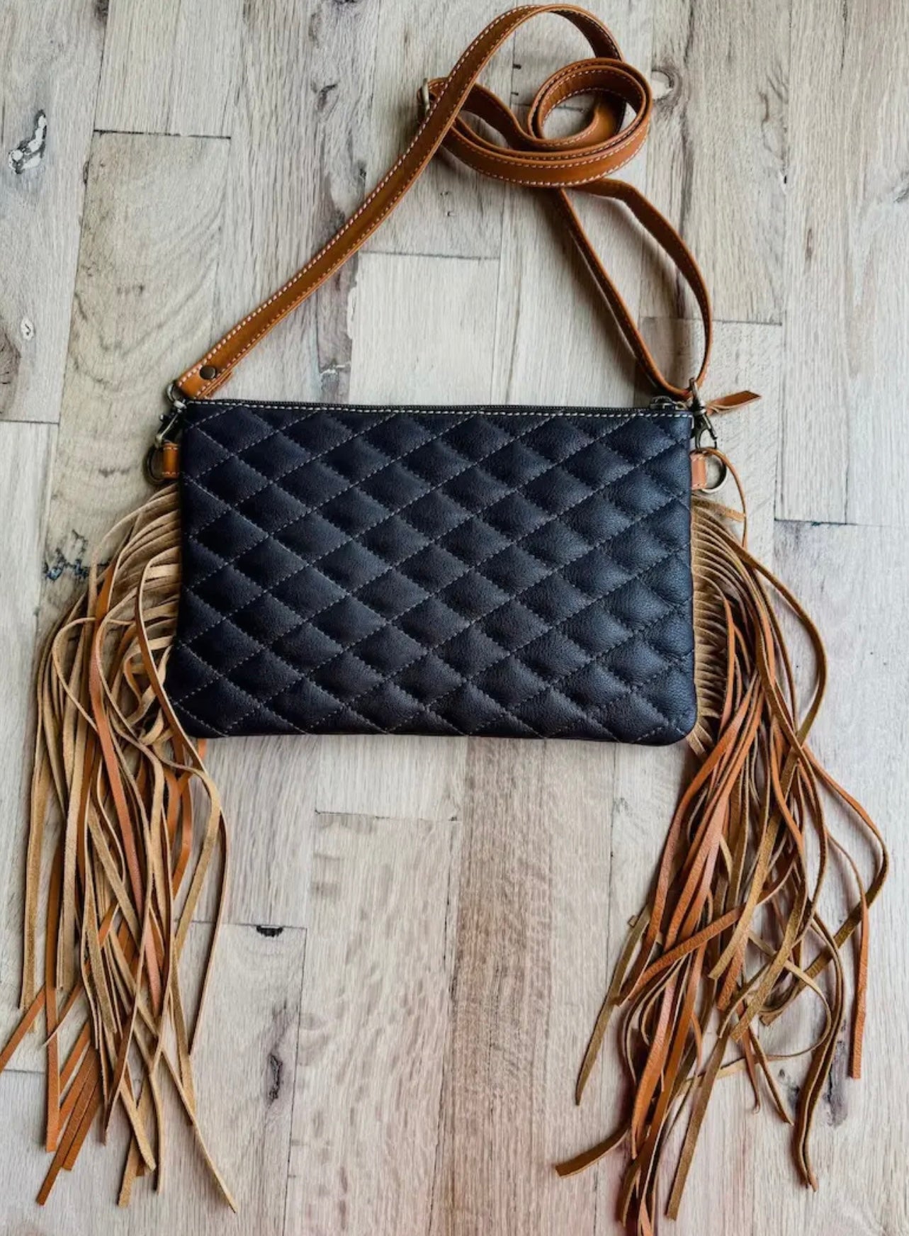 Quilted Steer Longhorn crossbody