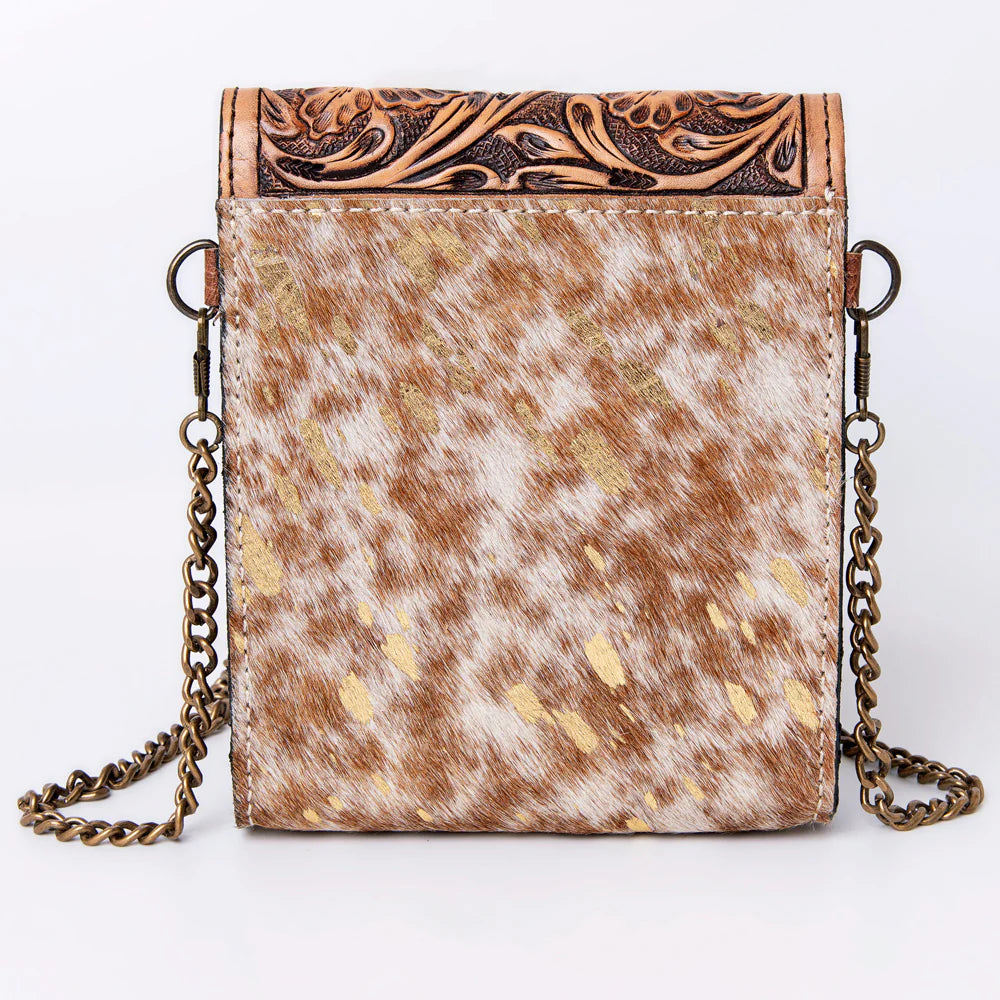 Western cowhide crossbody