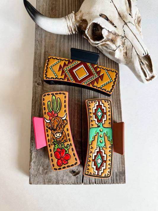 Large Western style Claw Clip
