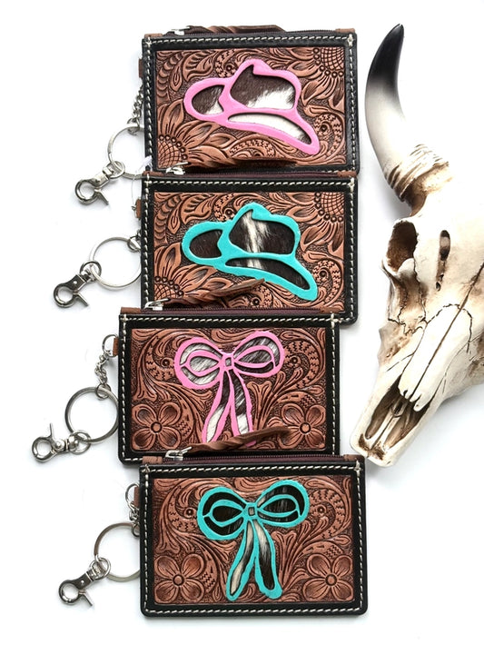 Tooled Leather Keychain wallet
