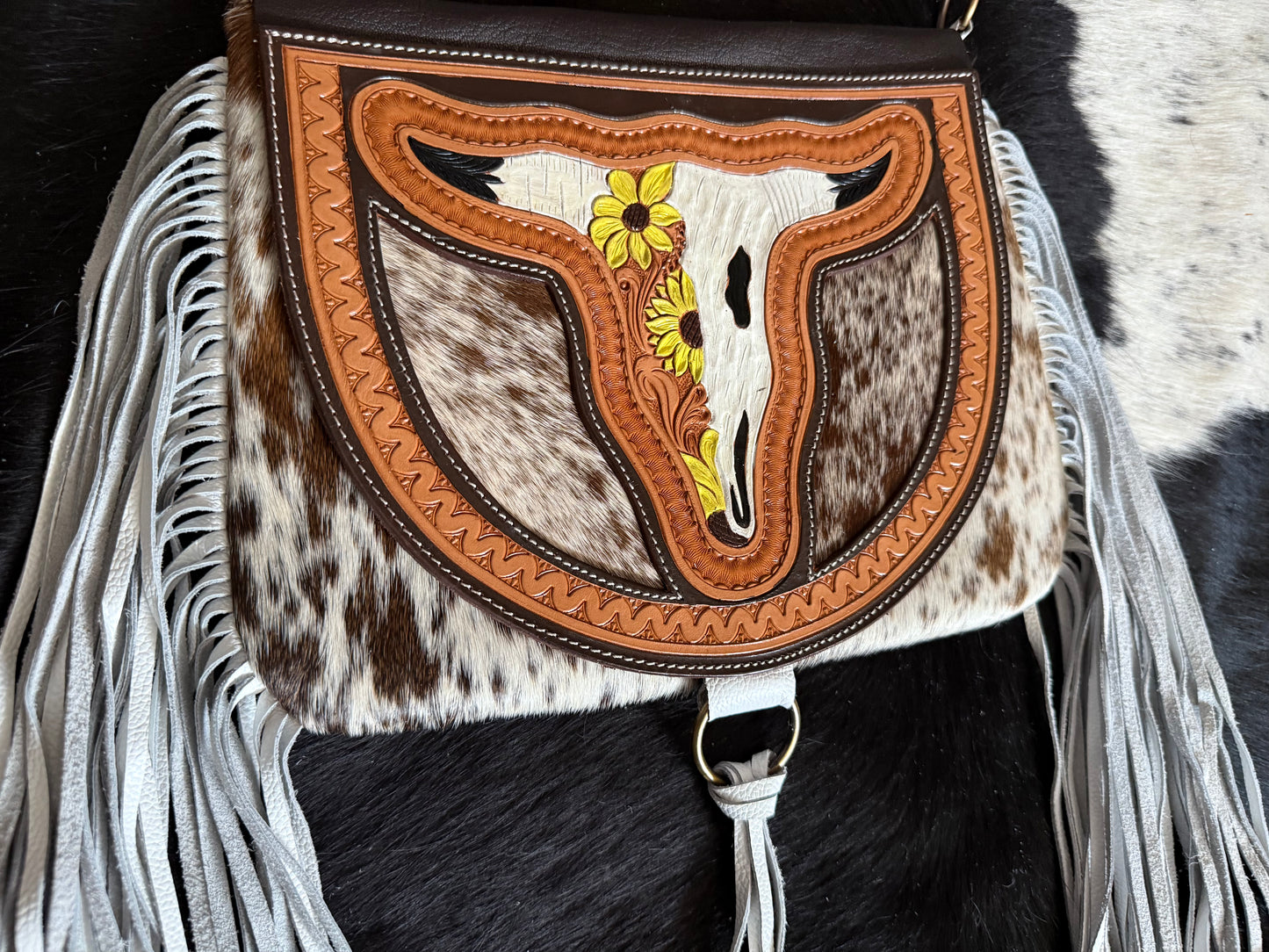 Lovely Longhorn Yellow Crossbody