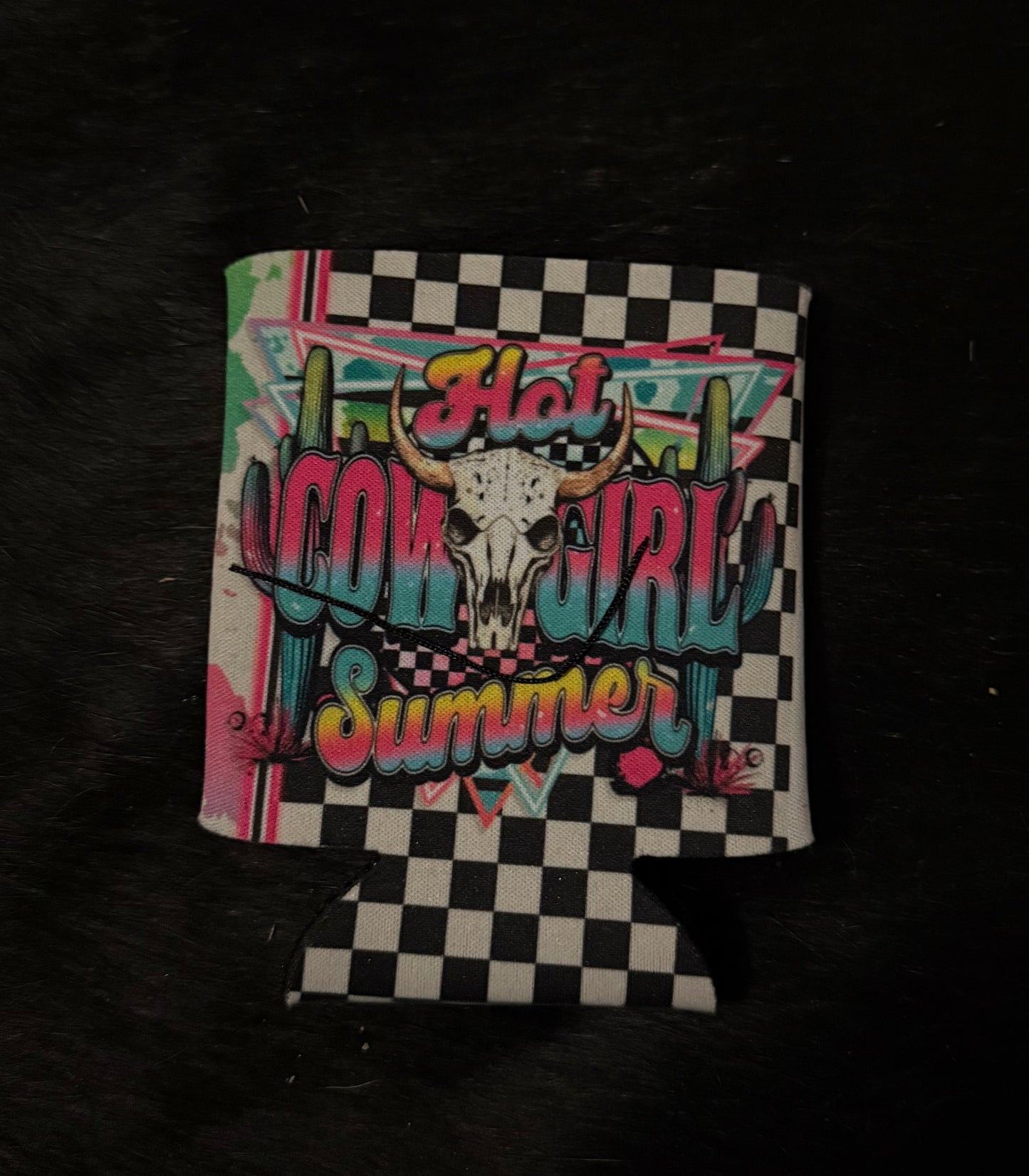 Checkered Koozie