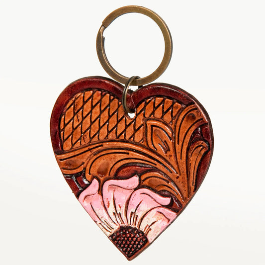 Heart & Flower keychain