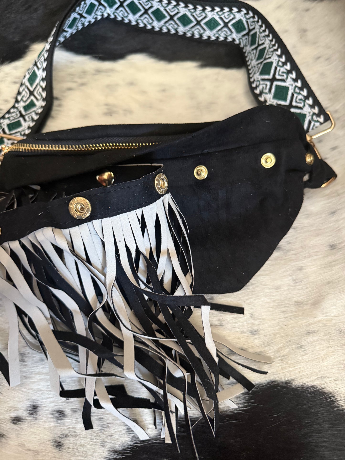 Ivory Fringe Fanny Bag