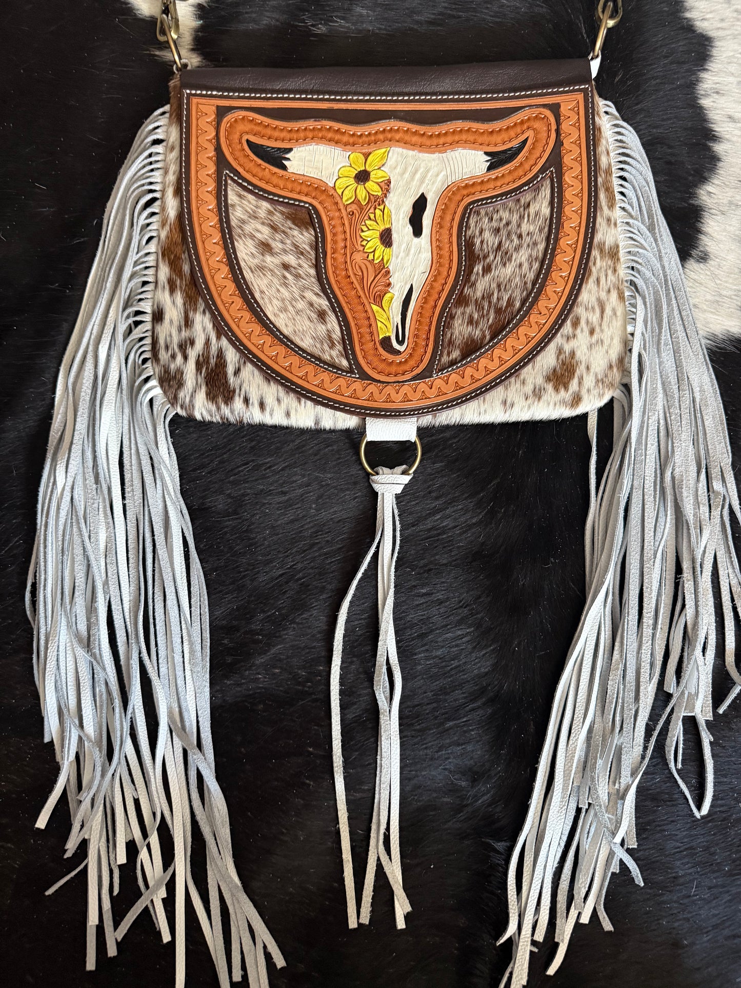 Lovely Longhorn Yellow Crossbody