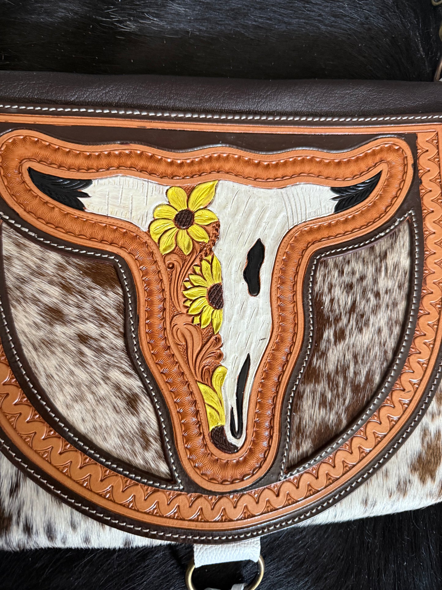 Lovely Longhorn Yellow Crossbody