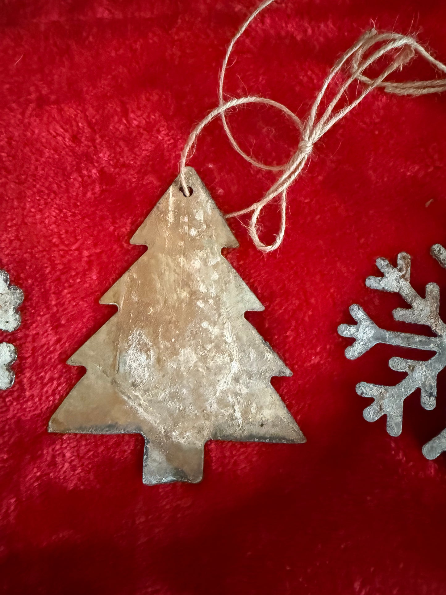 Rustic Metal christmas ornaments