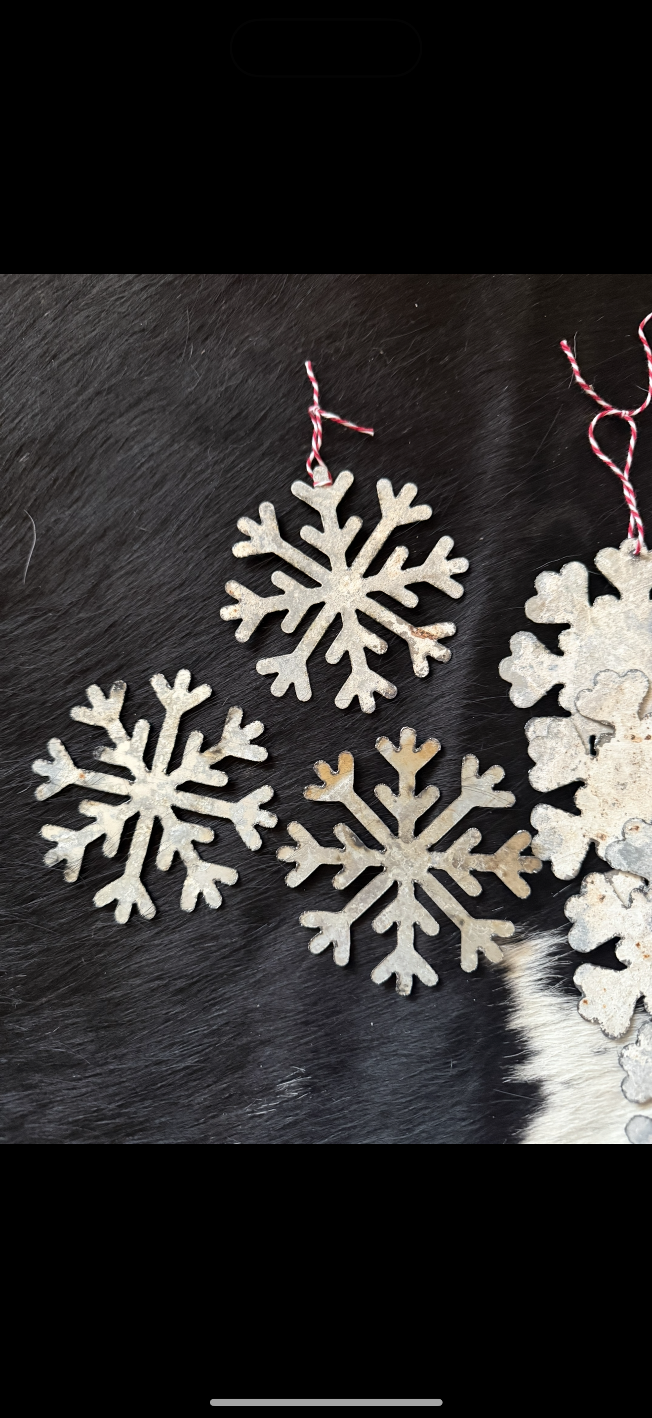 Rustic Metal christmas ornaments