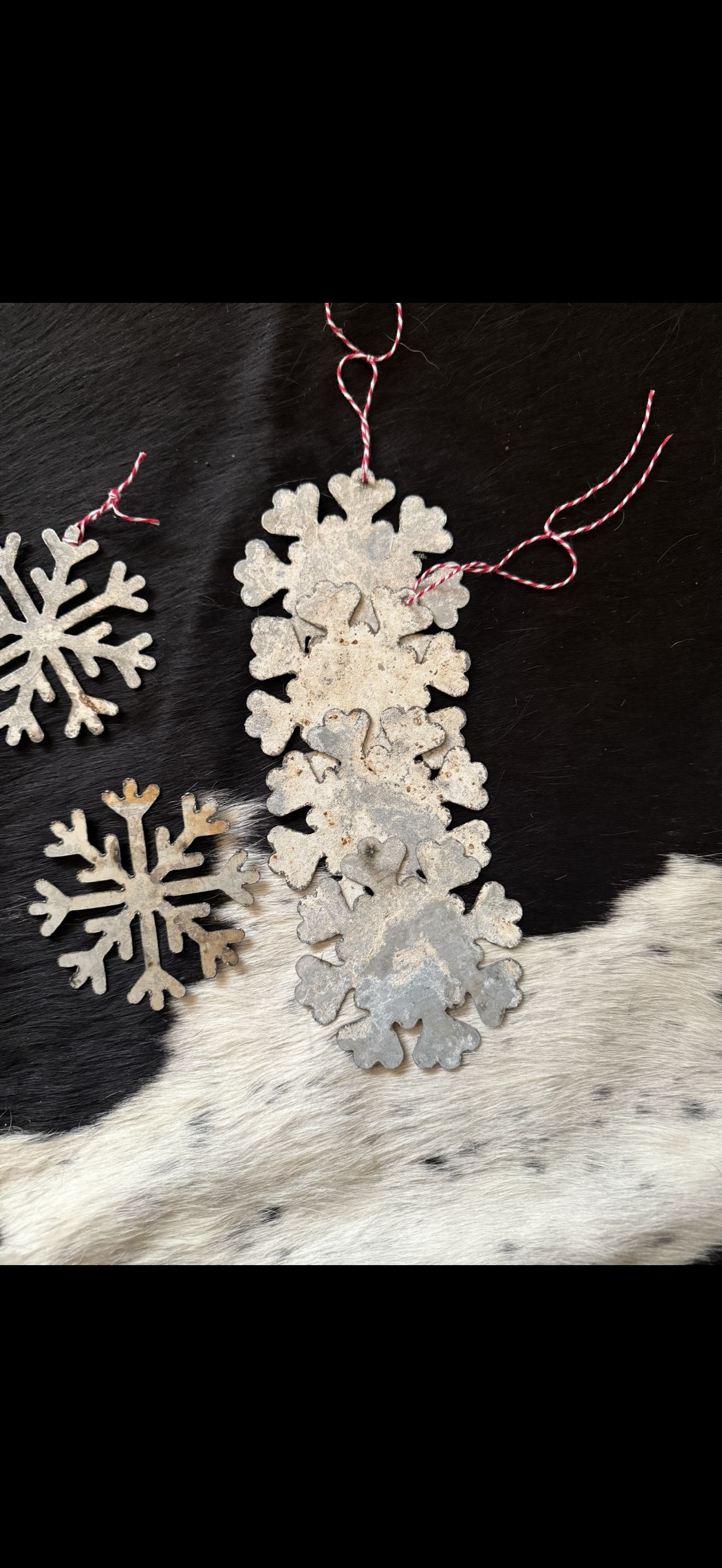 Rustic Metal christmas ornaments