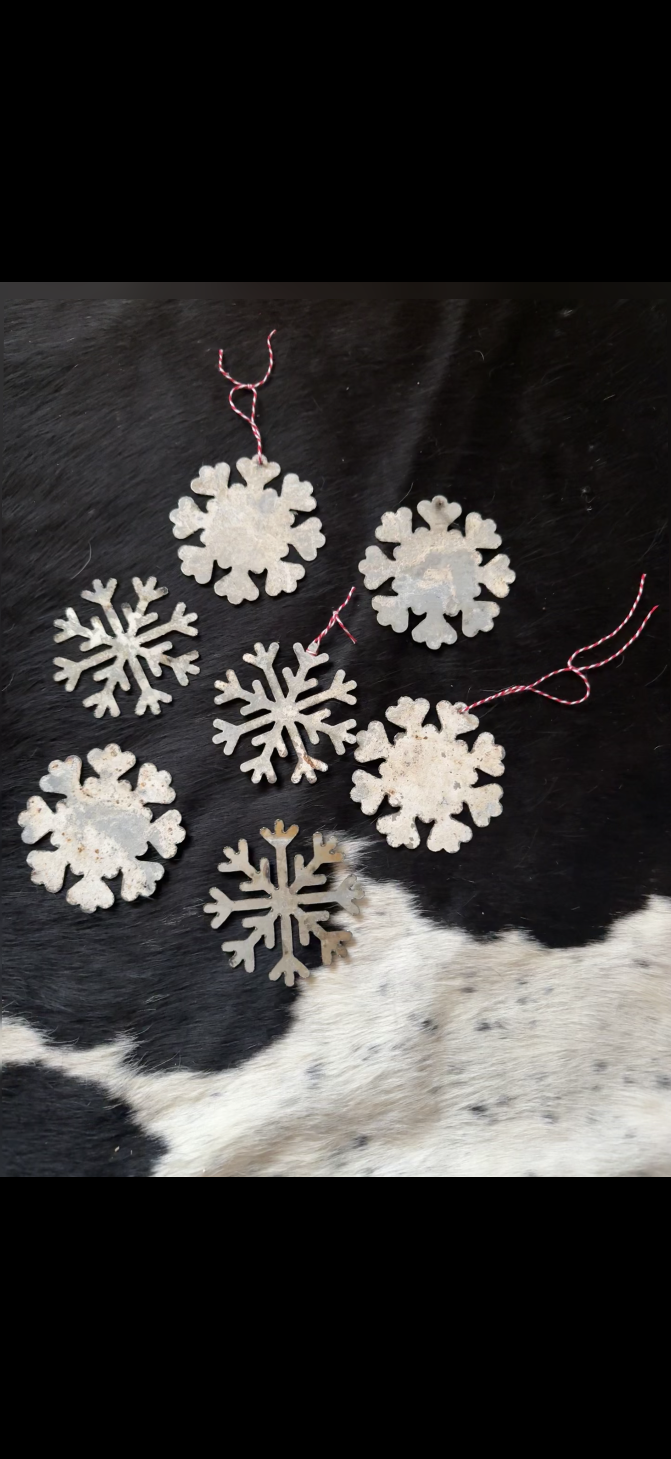 Rustic Metal christmas ornaments