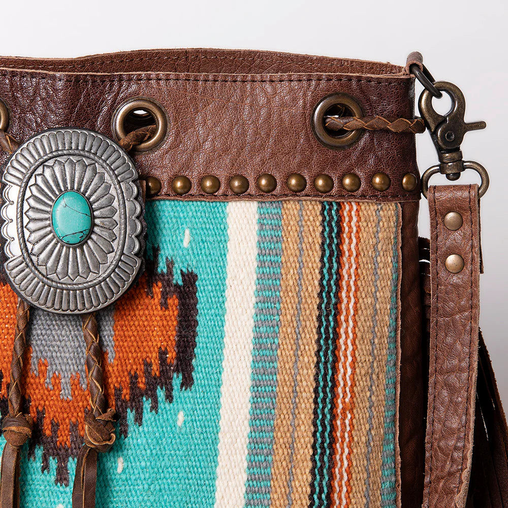 True Blue Western Bucket Bag