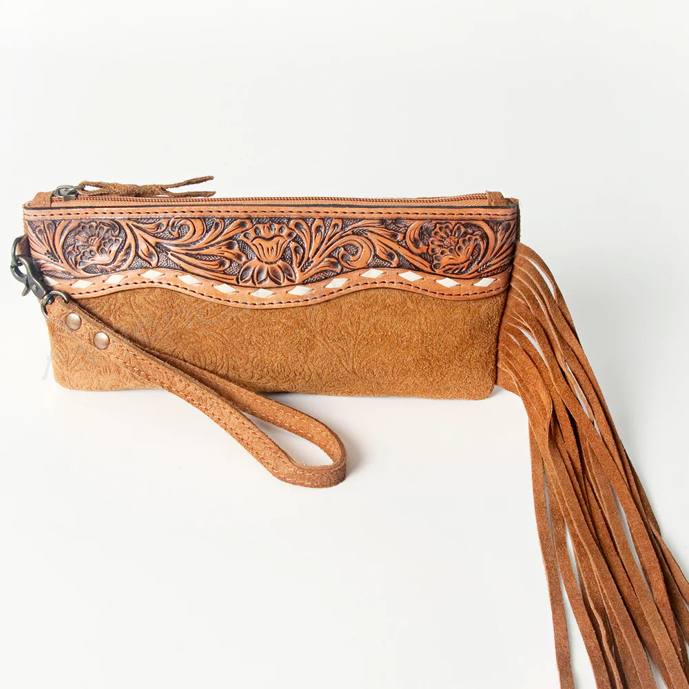 Wristlet Western Fringe Clutch